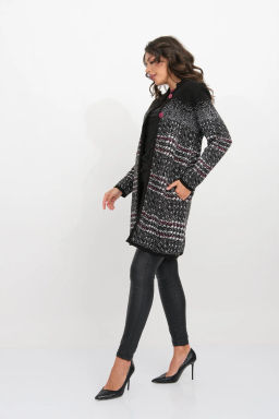 ЗЛАТА Кардиган В 1742 ст/черно-ягодный