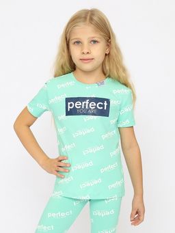 CRB wear/CWJG 63352-40-342 Футболка для девочки,бирюзовый/Ex.Cherubino
