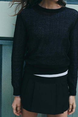 FINE KNIT SEMI-SHEER SWEATER - Zara фото 3