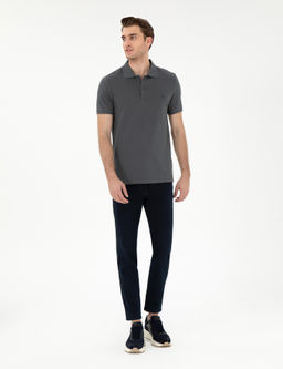 Antrasit Slim Fit Basic Ti__rt