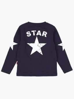 Лонгслив для мальчика с принтом детская одежда UD 0429 т.синий - Mini maxi фото 7