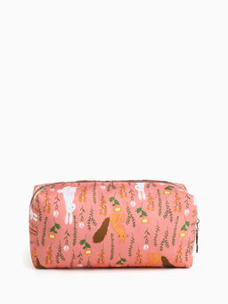 Косметичка на молнии, с подкладкой, маленькая, с принтом Волшебная лес, розовая - Simaland фото 2