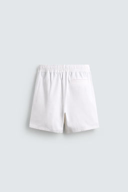 BERMUDA RELAXED FIT ESTRUCTURA / Blanco