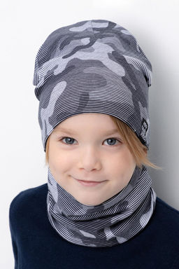 Crockid _ К 8125/св.серый меланж,милитари в полоску комплект дет