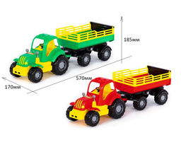 Трактор "Силач" с прицепом №2 (44969) в сеточке 57*17*18,5см, Полесье