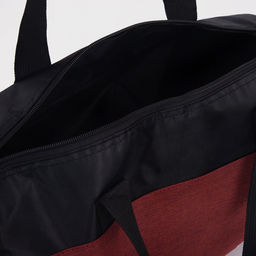 Сумка спортивная на молнии, длинный ремень цвет бордовый - Simaland фото 4