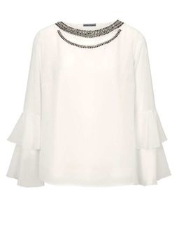 Блузка, экрю - Patrizia dini фото 2