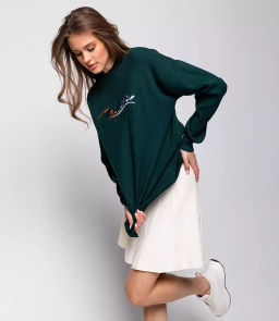 Джемпер #КТ7705, изумрудный