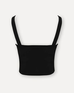 Блузка-топ облегающего покроя из эластичной ткани - Incity фото 3