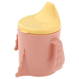 Lalababy Поильник детский пластмассовый Play with Me Hello, Dino! 270мл, 11х9,3х11,7см, персиковая карамель (Россия) - Домашняя мода фото 3