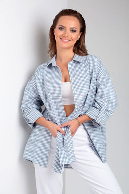 Костюм Liona Style 898 голубая клетка фото 4