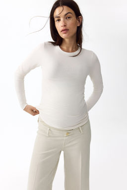 MAMA Wide High Waist Ankle Jeans - H&m фото 7