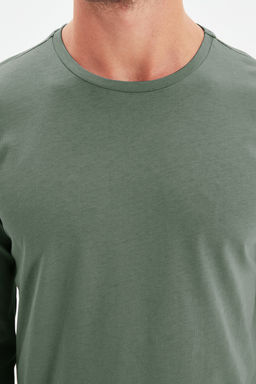 TRENDYOL MAN Siyah Basic Regular/Normal Kesim Bisiklet Yaka Uzun Kollu %100 Pamuk Tok Kumas T-shirt TMNAW21TS0208 - Trendyolmilla фото 39