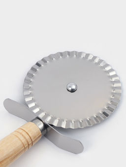 Нож для пиццы и теста Доляна Классик, 18.5 см, коррозионностойкая сталь, ребристый, бежевый  фото 9