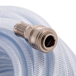 Шланг пневматический ПВХ, 10x16мм, 18 бар, армированный, прозрач., быстросъем, 30м// Stels