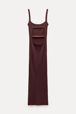 OPEN BACK KNIT MIDI DRESS - Zara фото 4