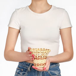 Цена за 2 шт. Корзина плетёная «Стакан», 12×14 см, бамбук