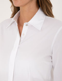 Beyaz Slim Fit Uzun Kollu G_mlek