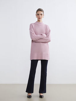 Yar?m Bal?k?? Yaka Kad?n Triko Tunik