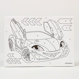 Картина по номерам Спортивная тачка 21 15 см - Школа талантов фото 3