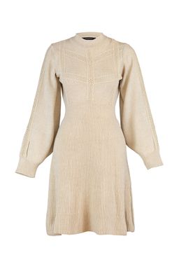 TRENDYOLMILLA Kahverengi Mini Triko Dantelli Elbise TWOAW22EL0011 фото 7