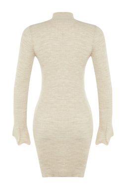 TRENDYOLMILLA Mavi Mini Triko Basic Dik Yaka Elbise TWOAW23EL01415  фото 15