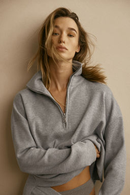 Jersey oversize con media cremallera - H&m фото 4