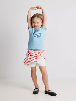 ACOOLA / Футболка детская для девочек Pihta голубой  фото 6