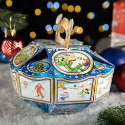 Цена за 5 шт. Подарочная коробка Летающая тарелка, 21,5 х 21,5 х 15,5см - Simaland фото 3