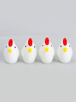 Миниатюра кукольная «Курочка», набор 4 шт., размер 1 шт. — 1,1 × 2,1 × 2,5 см