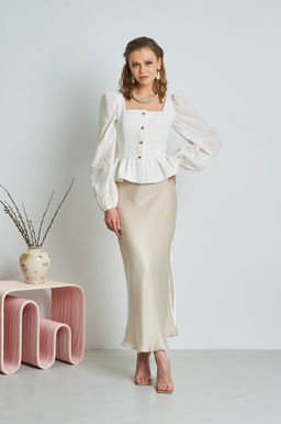 Юбка из струящейся ткани