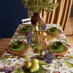 Скатерть Этель. Фруктовый сад, 149?110 см, 100% хлопок, саржа 190 г/м?