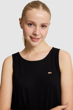 Kad_n Siyah Bisiklet Yaka Basic Ti__rt - U.s. polo assn фото 2