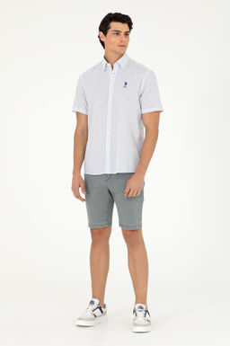 Мужская темно-синяя рубашка с коротким рукавом - U.s. polo assn фото 4