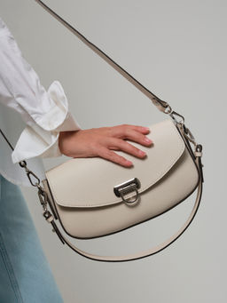 Сумка на плечо багет Azaro 31049 светлый крем