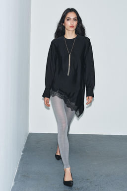 ZW COLLECTION LIMITED EDITION ASYMMETRIC LACE BLOUSE