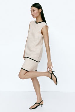 Vestido recto en mezcla de lino - H&m фото 2