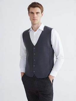 Standart Kal?p V Yaka Erkek Triko Yelek