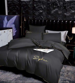 КПБ Denvol однотонный на резинке по кругу DENOR011 Семейный