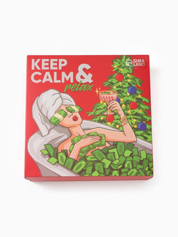 Новогодний подарочный набор KAFTAN Relax носки размер 36-39 (23-25 см), бомбочка для ванн