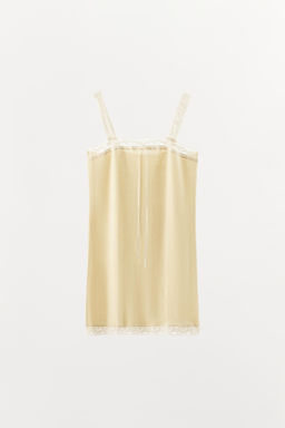 VESTIDO MINI POINTELLE ENCAJE / Crudo - Zara фото 4