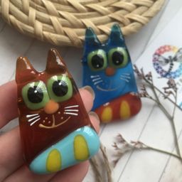 Брошь Кот - Стрекоза фото 2