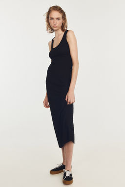 Maxivestido de punto con textura