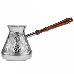 Турка медная 850мл "Ромашка", д12см, h13см, s0,8мм, деревянная ручка (Россия)