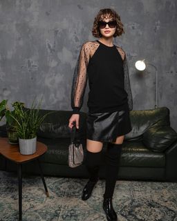 Свитшот с кружевным рукавом реглан 71.6.12 - Elena sorti фото 6