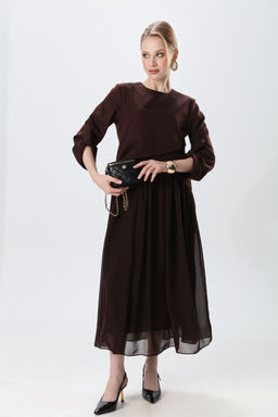 Платье NIKVA н740-24 шоколад  фото 6