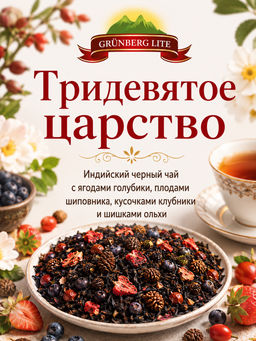 Тридевятое царство Черный ароматизированный чай GRÜNBERG LITE