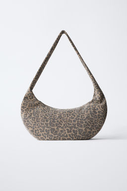 BOLSO SHOULDER ANIMAL PRINT / Negro