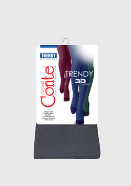 Колготки теплые CONTE Плотные меланжевые колготки TRENDY MELANGE grafit - Conte elegant фото 5