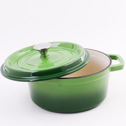 40628 Кастрюля чугун 2,6 л эмаль/покрытие зелёная MB (х2) - Mayer&boch фото 2